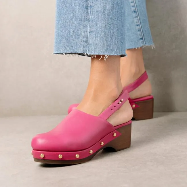 ALOHAS Clogs Vinyl 8211 Pink Leather Clogs 8211 Women