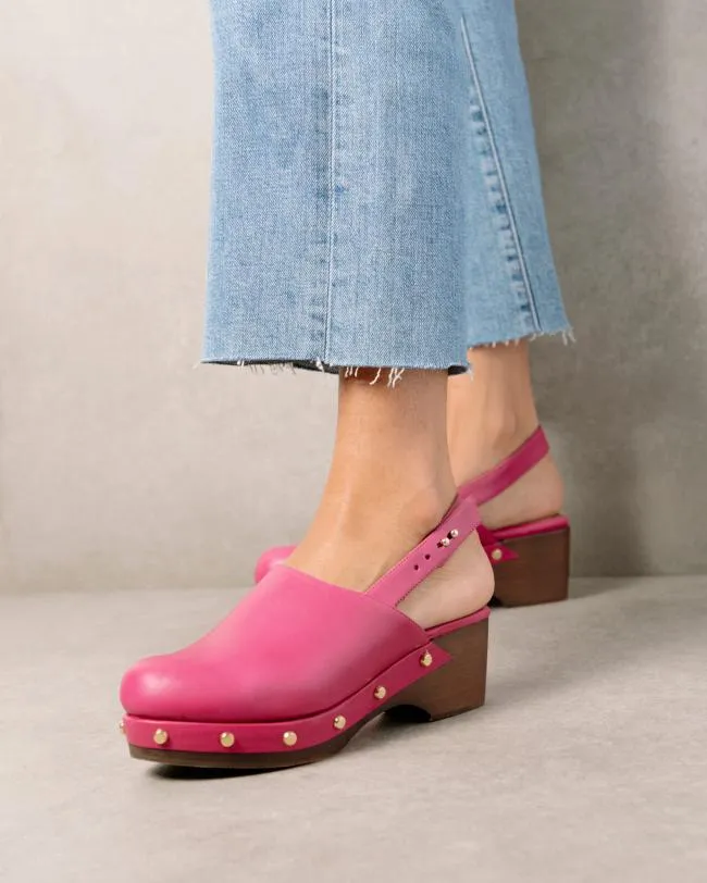 ALOHAS Clogs Vinyl 8211 Pink Leather Clogs 8211 Women