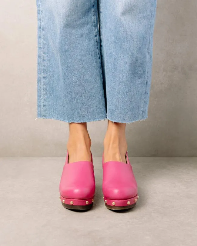ALOHAS Clogs Vinyl 8211 Pink Leather Clogs 8211 Women