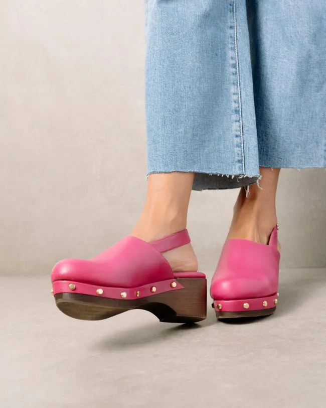 ALOHAS Clogs Vinyl 8211 Pink Leather Clogs 8211 Women