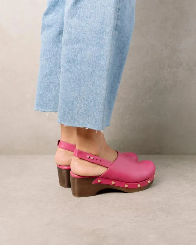 ALOHAS Clogs Vinyl 8211 Pink Leather Clogs 8211 Women
