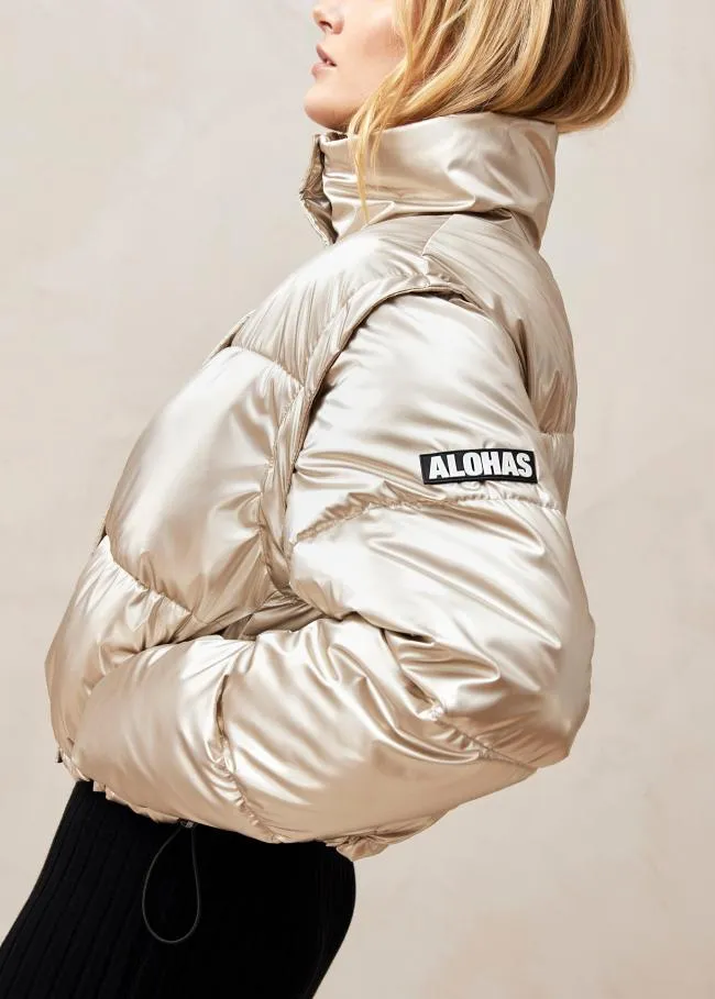 ALOHAS Coats Chicago 8211 Gold Padded Jacket 8211 Women