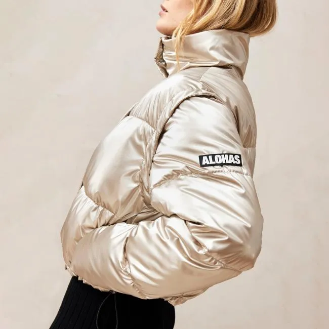 ALOHAS Coats Chicago 8211 Gold Padded Jacket 8211 Women