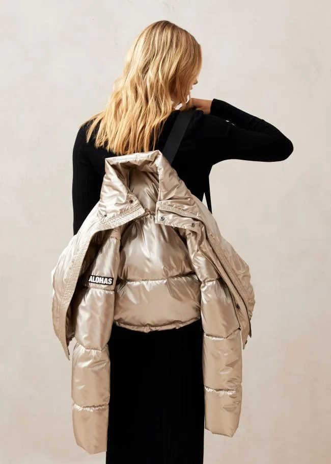 ALOHAS Coats Chicago 8211 Gold Padded Jacket 8211 Women