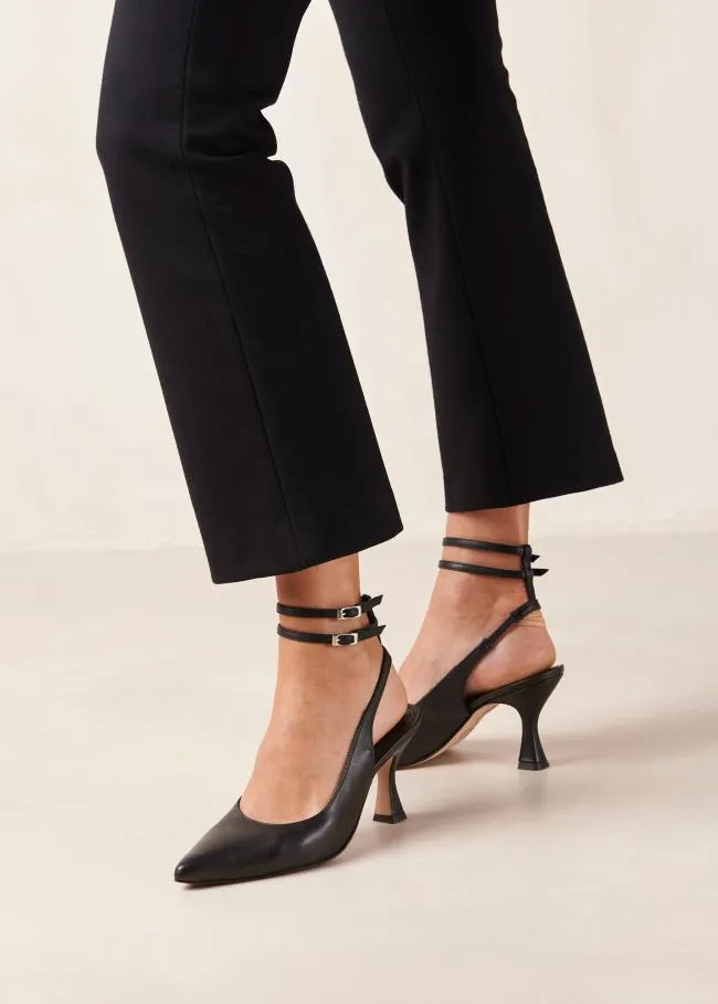 ALOHAS Heels Louise 8211 Black Leather Pumps 8211 Women