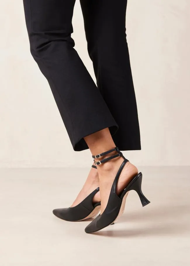 ALOHAS Heels Louise 8211 Black Leather Pumps 8211 Women