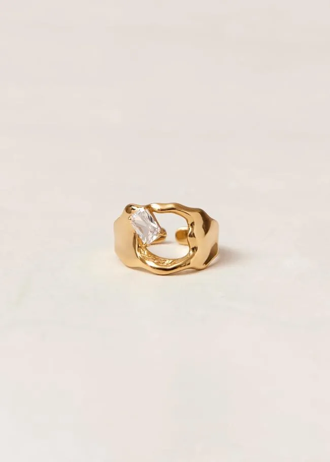 ALOHAS Jewelry Cortex 8211 Gold And Crystal Ring 8211 Women