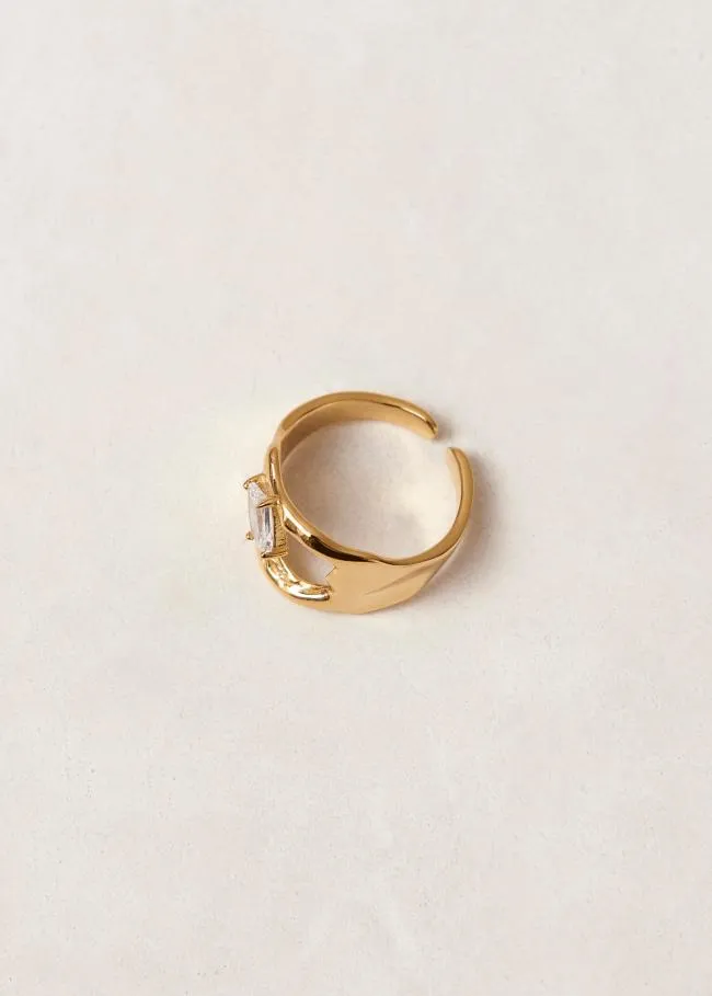 ALOHAS Jewelry Cortex 8211 Gold And Crystal Ring 8211 Women