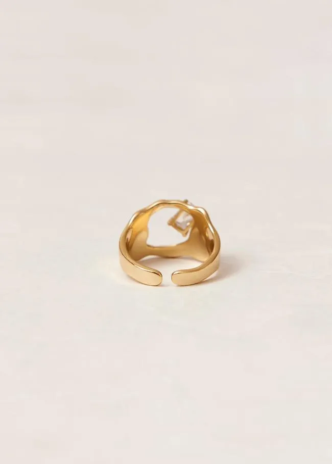 ALOHAS Jewelry Cortex 8211 Gold And Crystal Ring 8211 Women