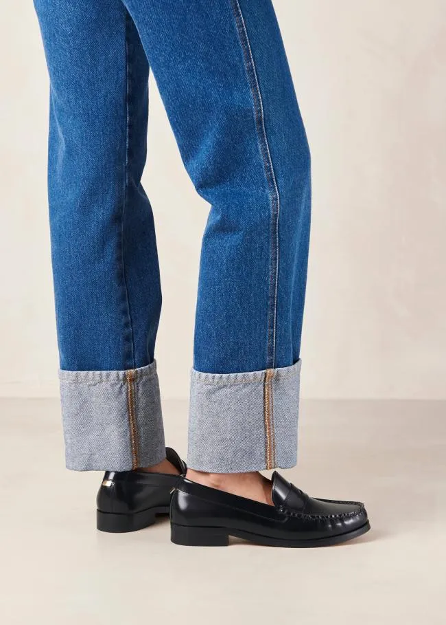 ALOHAS Loafers Rivet 8211 Black Leather Loafers 8211 Women