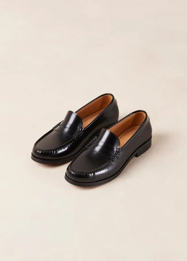 ALOHAS Loafers Rivet 8211 Black Leather Loafers 8211 Women