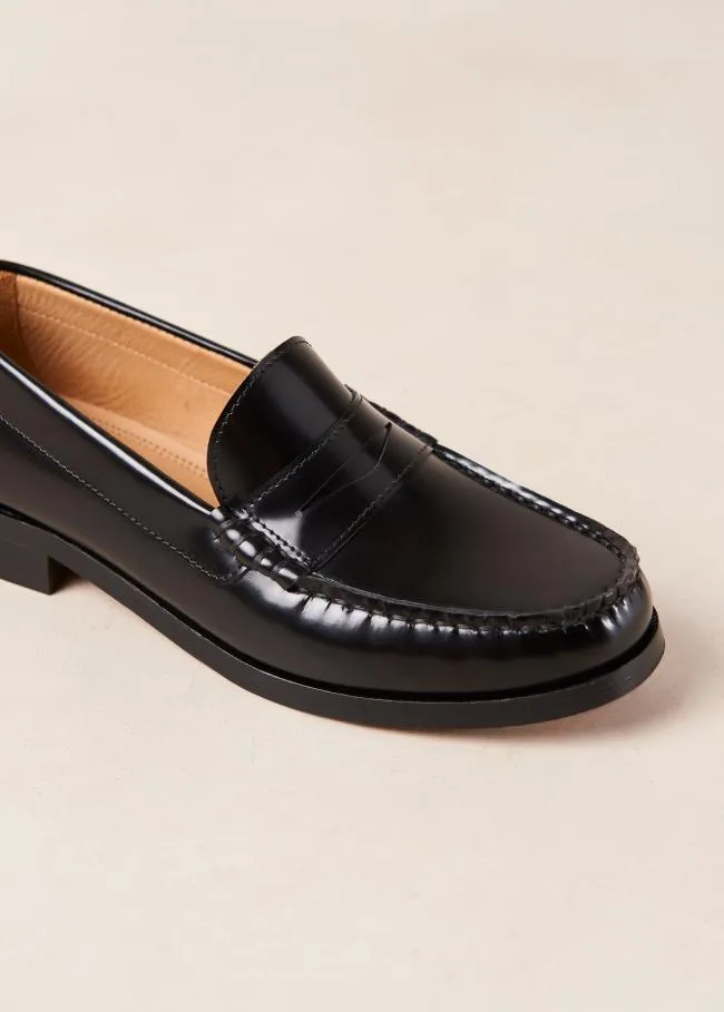 ALOHAS Loafers Rivet 8211 Black Leather Loafers 8211 Women