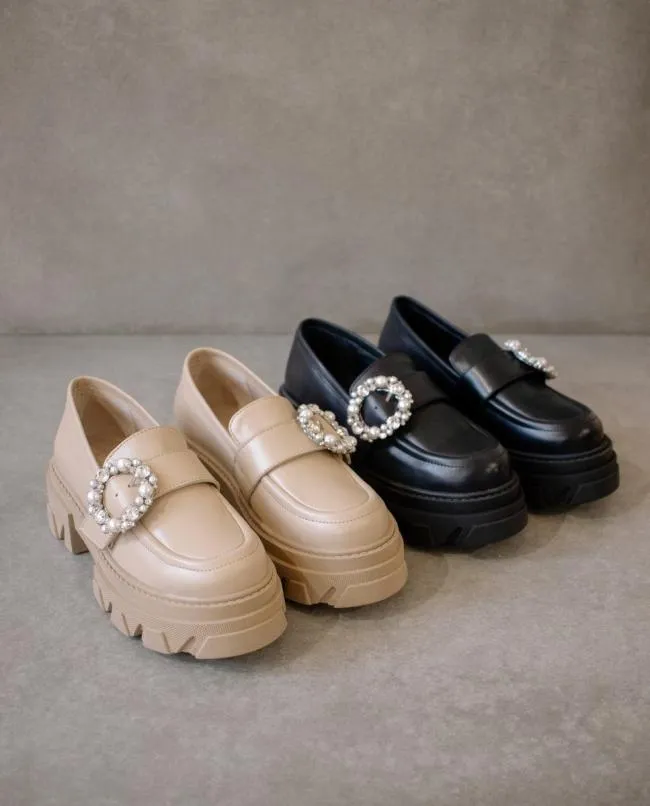ALOHAS Loafers Trailblazer Crystal 8211 Beige Leather Loafers 8211 Women