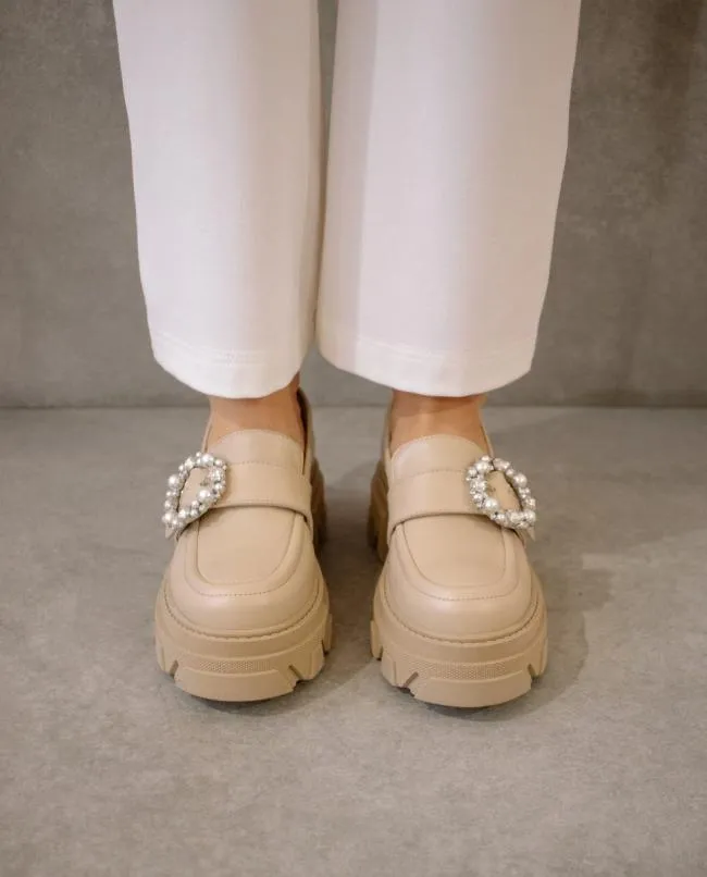ALOHAS Loafers Trailblazer Crystal 8211 Beige Leather Loafers 8211 Women