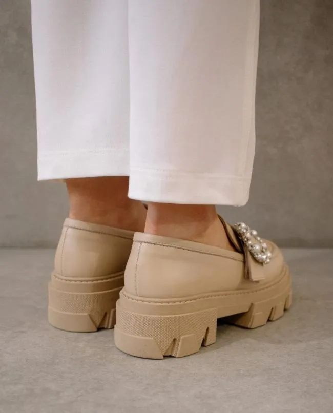 ALOHAS Loafers Trailblazer Crystal 8211 Beige Leather Loafers 8211 Women