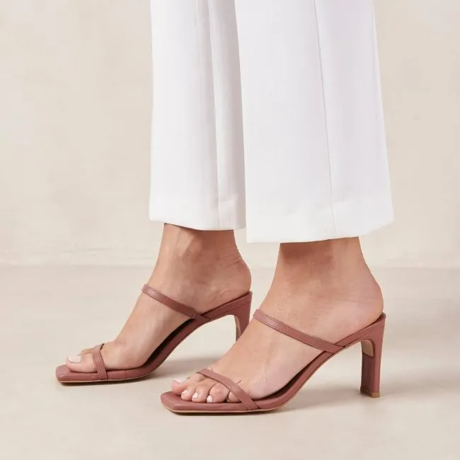 ALOHAS Mules Cannes 8211 Pink Leather Sandals 8211 Women