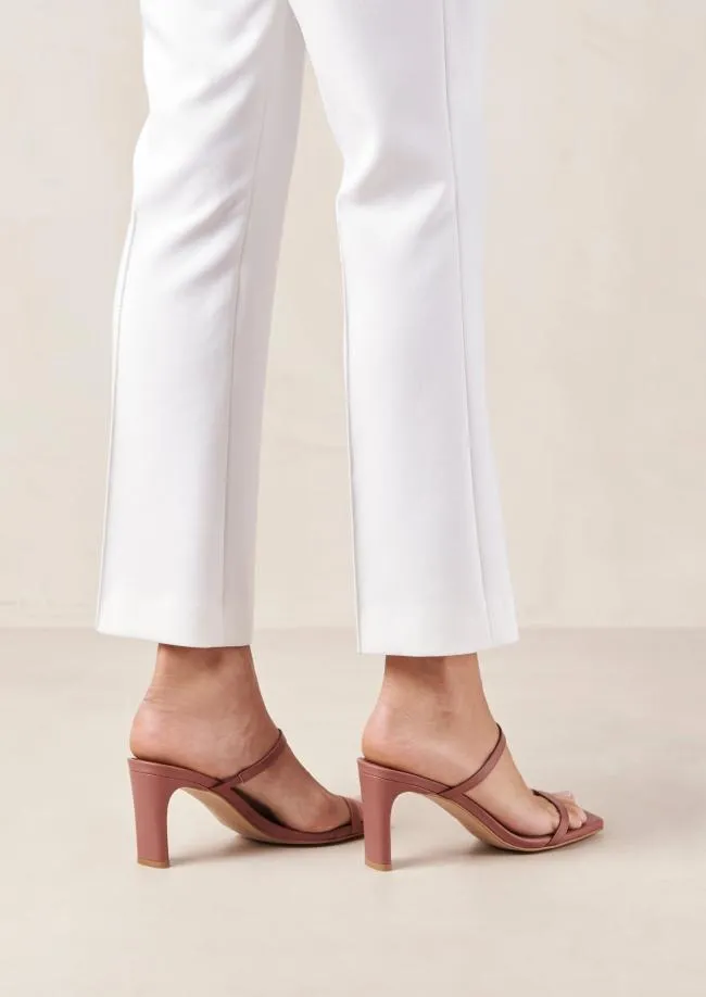 ALOHAS Mules Cannes 8211 Pink Leather Sandals 8211 Women