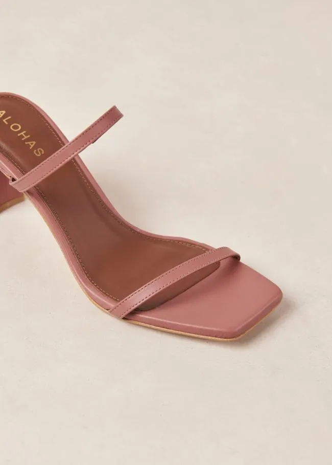 ALOHAS Mules Cannes 8211 Pink Leather Sandals 8211 Women