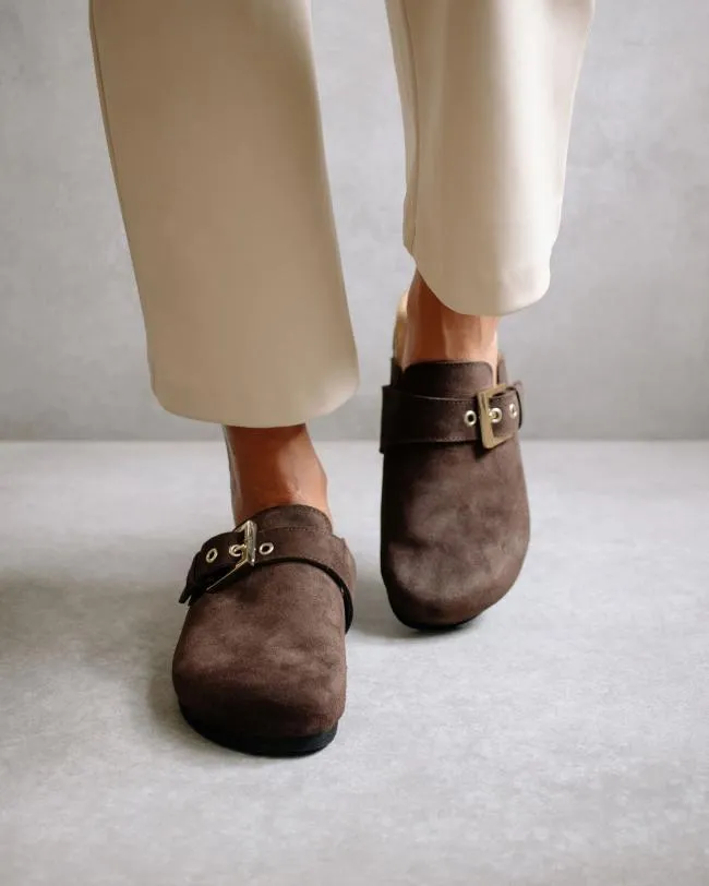 ALOHAS Mules Cozy 8211 Brown Leather Clogs 8211 Women