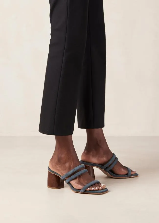 ALOHAS Mules Indiana 8211 Gray Leather Sandals 8211 Women