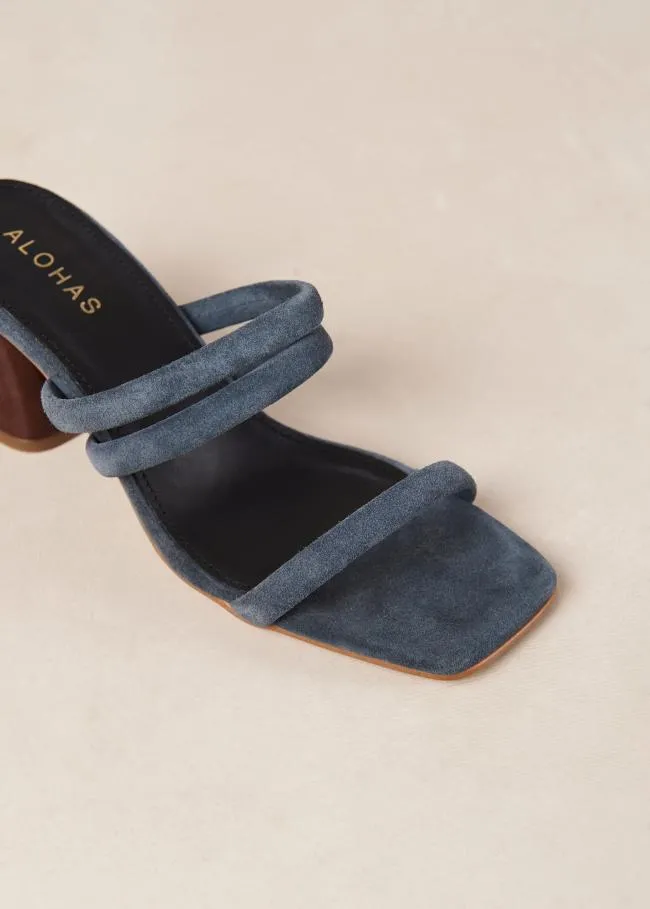 ALOHAS Mules Indiana 8211 Gray Leather Sandals 8211 Women