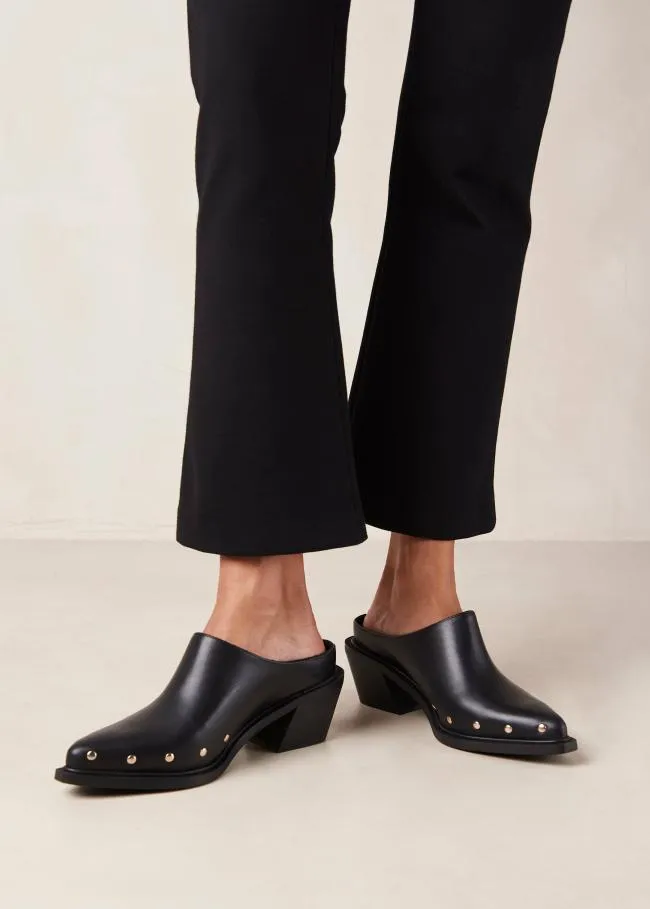 ALOHAS Mules Lorenzo 8211 Black Leather Mules 8211 Women