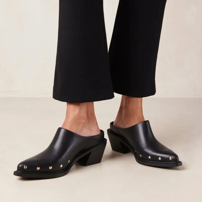ALOHAS Mules Lorenzo 8211 Black Leather Mules 8211 Women