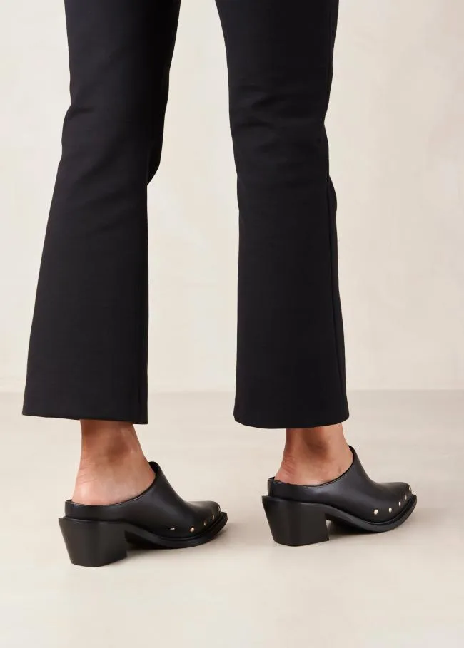 ALOHAS Mules Lorenzo 8211 Black Leather Mules 8211 Women