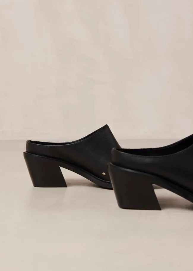 ALOHAS Mules Lorenzo 8211 Black Leather Mules 8211 Women