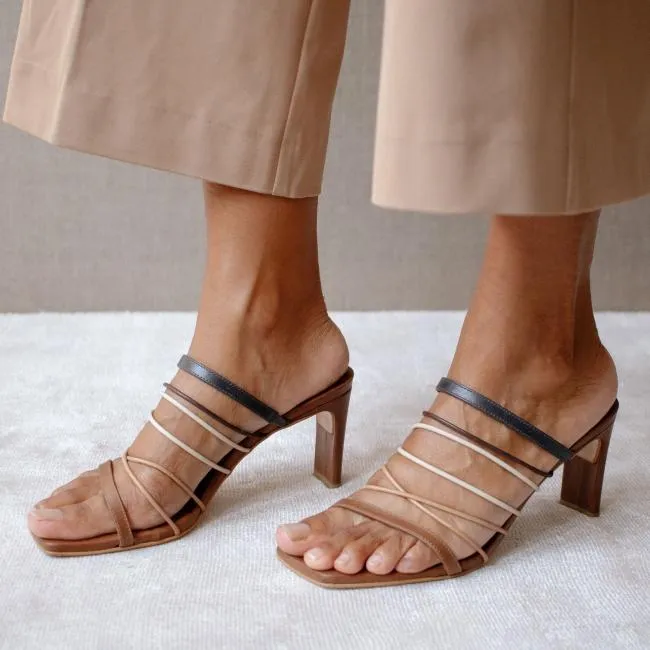 ALOHAS Mules Sunbeam Vintage 8211 Brown Leather Mules 8211 Women