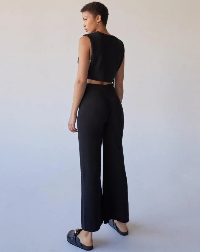 ALOHAS Pants Easy 8211 Black Knit Pants 8211 Women