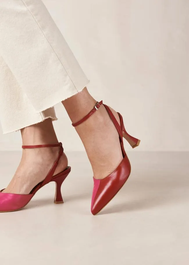 ALOHAS Pumps Cinderella 8211 Red And Pink Leather Pumps 8211 Women