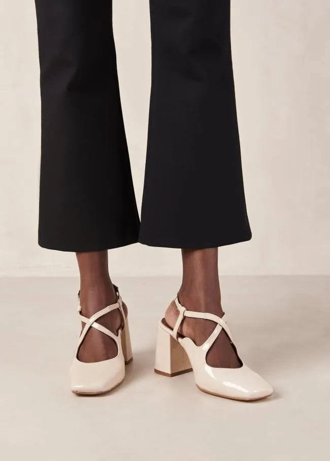 ALOHAS Pumps Reggie 8211 Cream Patent Leather Pumps 8211 Women