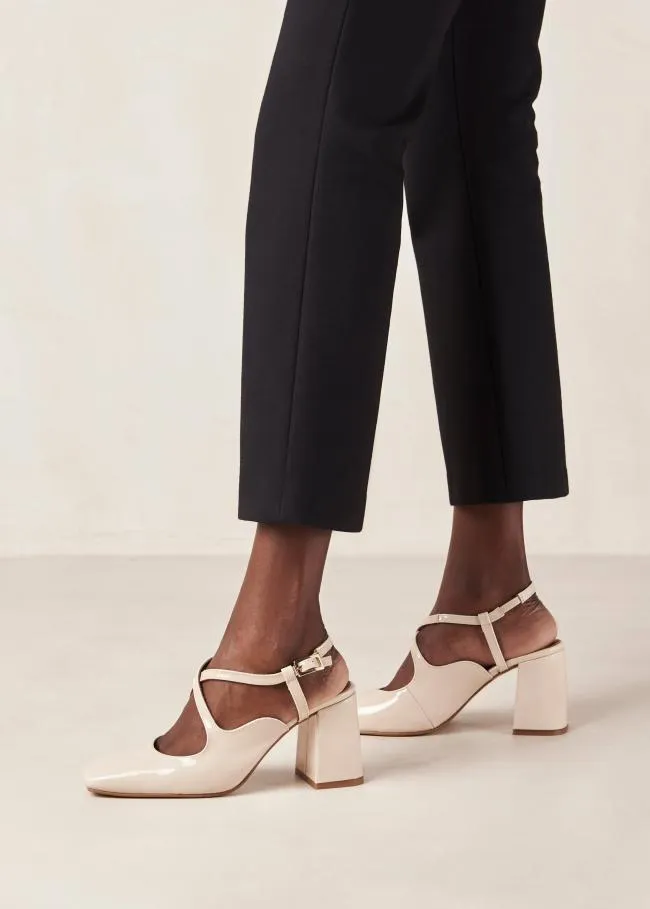 ALOHAS Pumps Reggie 8211 Cream Patent Leather Pumps 8211 Women