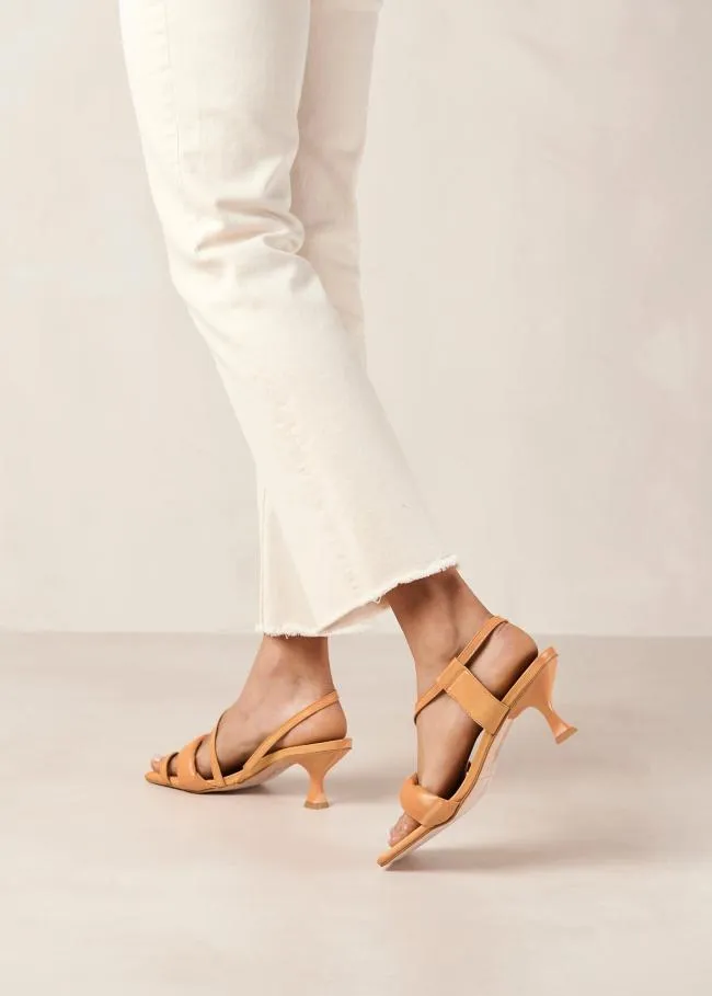 ALOHAS Sandals Asymmetric Straps 8211 Orange Strappy Sandals 8211 Women