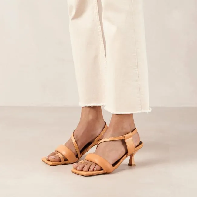 ALOHAS Sandals Asymmetric Straps 8211 Orange Strappy Sandals 8211 Women