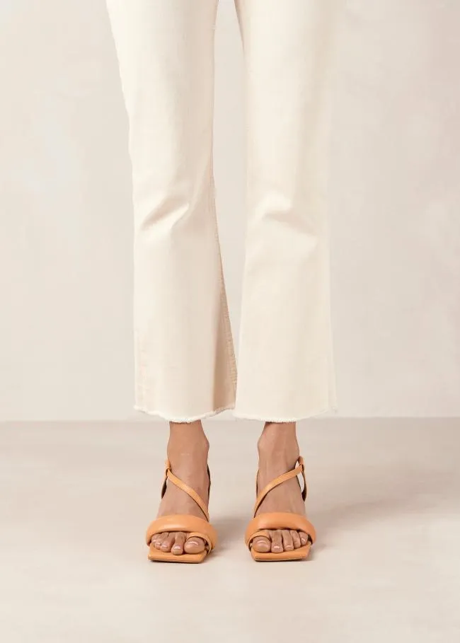 ALOHAS Sandals Asymmetric Straps 8211 Orange Strappy Sandals 8211 Women