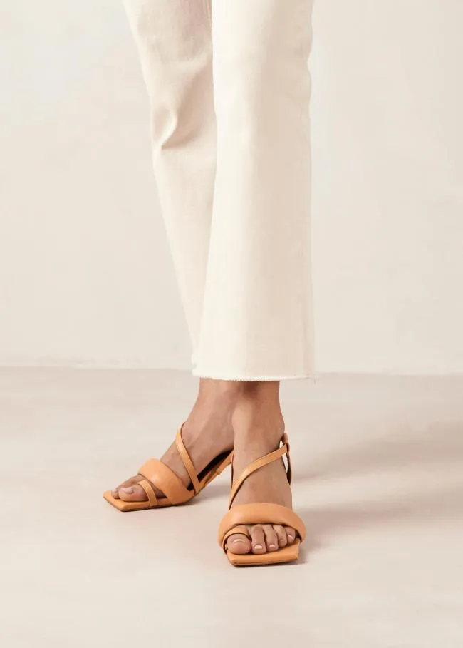 ALOHAS Sandals Asymmetric Straps 8211 Orange Strappy Sandals 8211 Women