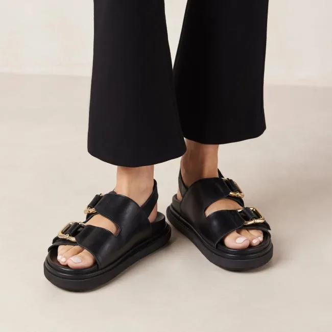 ALOHAS Sandals Harper 8211 Black Leather Sandals 8211 Women