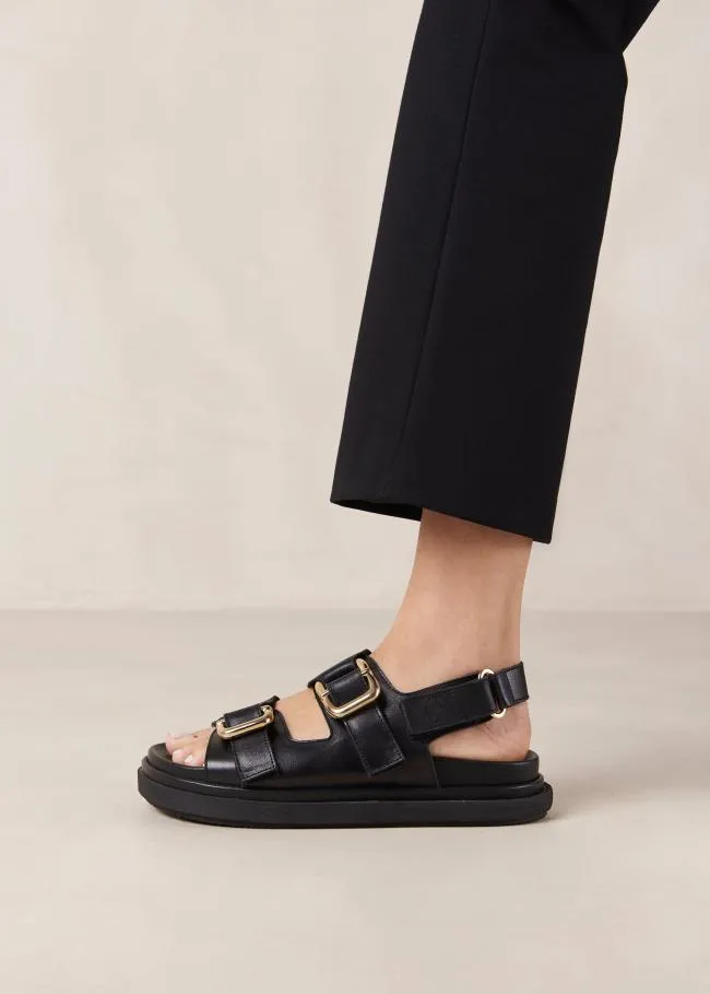ALOHAS Sandals Harper 8211 Black Leather Sandals 8211 Women