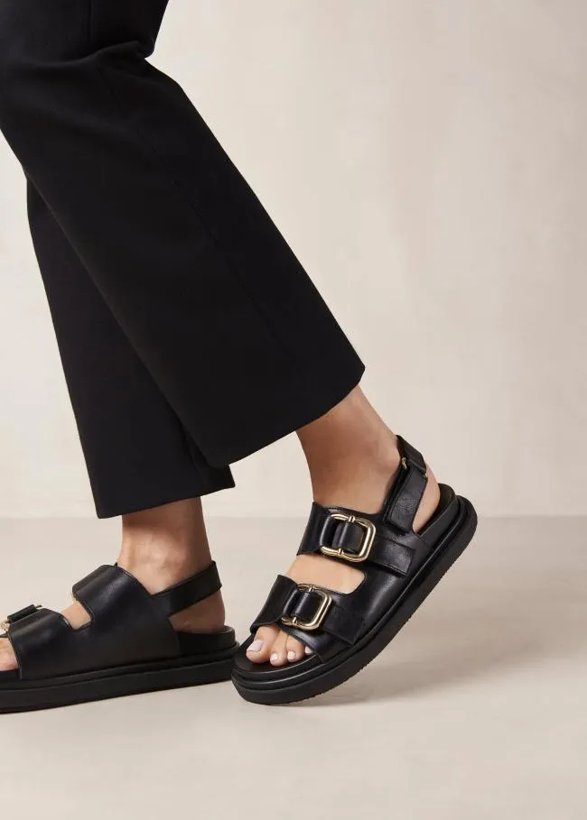 ALOHAS Sandals Harper 8211 Black Leather Sandals 8211 Women