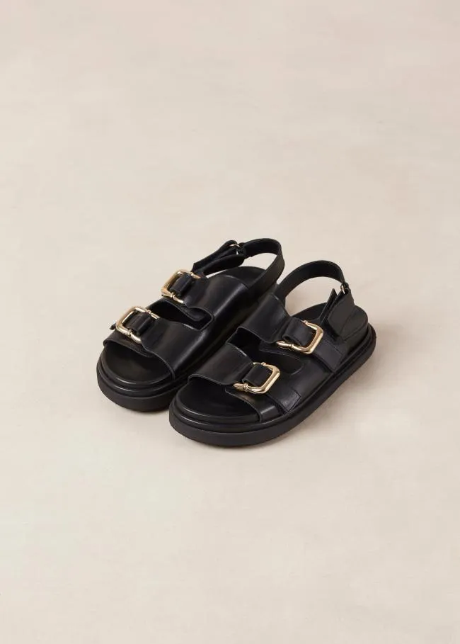 ALOHAS Sandals Harper 8211 Black Leather Sandals 8211 Women