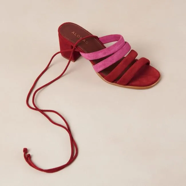 ALOHAS Sandals Letizia 8211 Multicolor Suede LaceUp Sandals 8211 Women