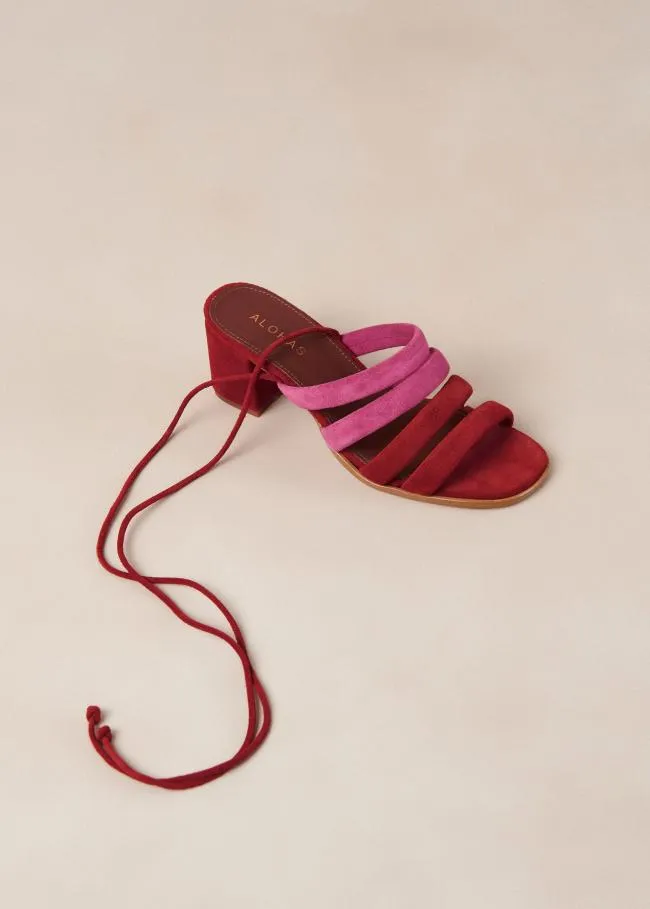 ALOHAS Sandals Letizia 8211 Multicolor Suede LaceUp Sandals 8211 Women