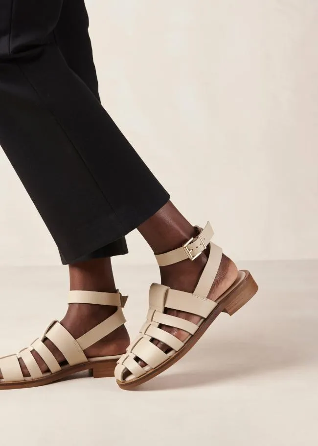 ALOHAS Sandals Perry 8211 Cream Leather Sandals 8211 Women