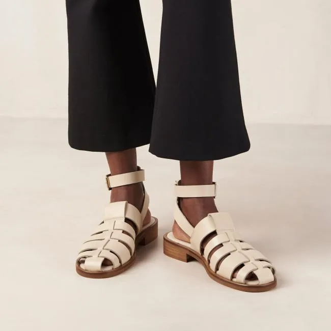 ALOHAS Sandals Perry 8211 Cream Leather Sandals 8211 Women