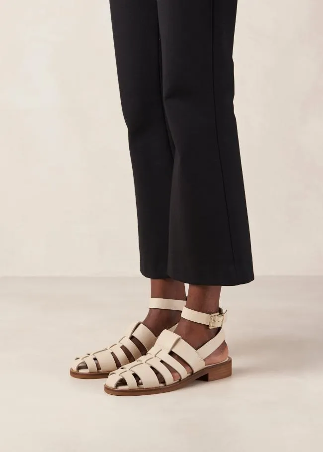 ALOHAS Sandals Perry 8211 Cream Leather Sandals 8211 Women
