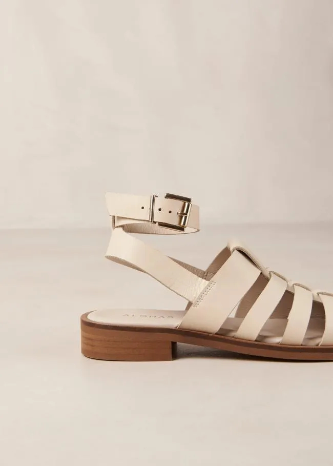 ALOHAS Sandals Perry 8211 Cream Leather Sandals 8211 Women