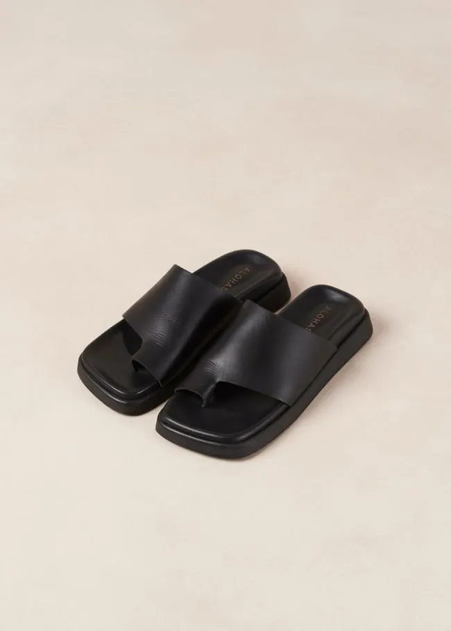 ALOHAS Sandals Toe Ring Flop Black 8211 Women