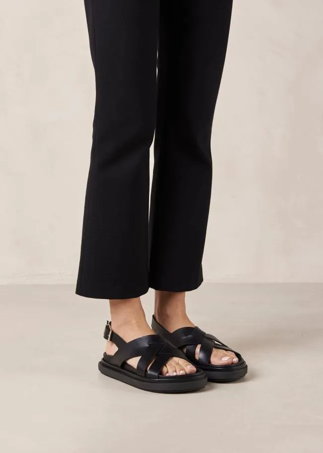ALOHAS Sandals Trunca 8211 Black Leather Sandals 8211 Women